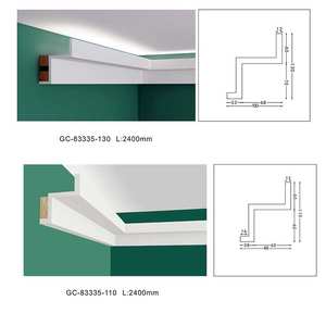 Échantillon gratuit de corniches en <span class=keywords><strong>polyuréthane</strong></span> blanc apprêté, légères, de style européen, pour éclairage indirect en hôtels et villas, durables et écologiques - Product Image 4
