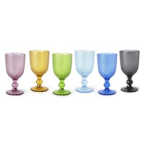 Set di 6 calici Excelsa da 300 ml in vetro multicolore per feste e riunioni di famiglia, design moderno e resistente - Product Image 1