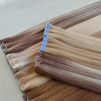 Extensions de cheveux humains invisibles injectées directement de l'usine, sans couture, en cheveux européens bruts, double épaisseur, prêtes à être expédiées