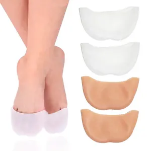 1 paire de protège-orteils en Gel de Silicone, bout pointu, protection des orteils, tampons souples pour chaussures de Ballet, filles, femmes, soins des pieds HA00586