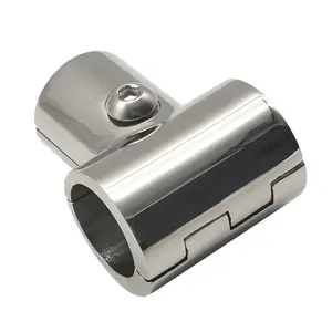 Stainless steel marine 316 tee handrail 3 way joint tube pipe fittings for ship