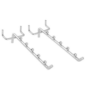 Kainice Chrome <span class=keywords><strong>PEG</strong></span> Hội Đồng Quản trị móc lưới Bảng điều khiển dây kim loại Rack hiển thị slat móc thép Pegboard móc với 5 hạt - Product Image 6