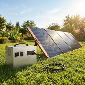 Station d'alimentation portable 1200W, générateur solaire double AC, USB 12V, pour camping et sauvegarde domestique - Product Image 1