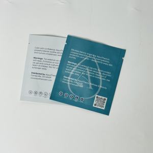 Sachet d'emballage personnalisé à faible MOQ, scellé sur 3 côtés, pour échantillons de parfum, crème, gommage, huile, en plastique résistant - Product Image 6