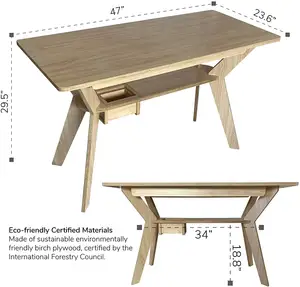 Neueste Design Holz Schreibtisch Home Office Computer Schreibtische für zu Hause Sperrholz Büromöbel
