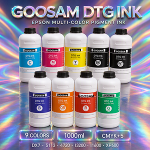 Tinta DTG CMYK RGBO Blanca de 9 Colores Compatible, Alta Calidad, para Cabezal de Impresión Ricoh G5 G6 GH2220, Suministro de Fábrica al por Mayor - Product Image 1