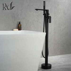 Moderno Conjunto de Grifería para Bañera Independiente y <span class=keywords><strong>Ducha</strong></span>, Sistema de <span class=keywords><strong>Ducha</strong></span> Cascada para Baño con Rociador de Mano - Product Image 1