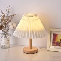 Lampe de table de style japonais E27 avec abat-jour en cristal, ampoules néon, commande multiple, base en bois de hêtre classique rétro vintage, alimentation CA, intensité réglable