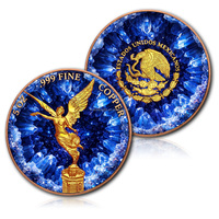 Pièce de monnaie Libertad Angel en cuivre fin .999 de 5 oz, impression UV colorée, pièce commémorative en relief 3D, pièce de monnaie de collection
