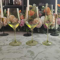 Lot de Verres à Vin et à Champagne Créatifs en Cristal Ambré Sans Plomb, Électroplaqués, pour Banquets et Fêtes, Usage Domestique