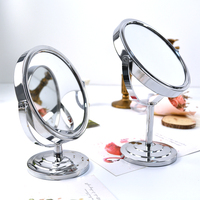 Miroir de maquillage à grossissement personnalisé Table ronde bureau petit miroir debout de vanité