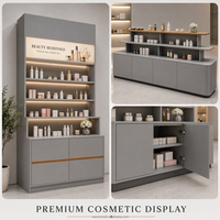 Vitrine de présentation pour animalerie en bois ultra-haute, directement d'usine, avec éclairage remplaçable, étagères ouvertes, base de rangement, taille personnalisée