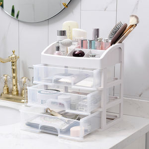 Plastic Desktop Transparent Drawer Organizer Cosmetic Display Organiser Storage Box For Makeup