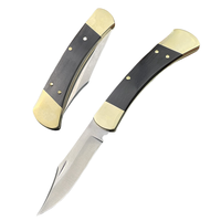 BK112 couteau de poche extérieur 440C lame en acier manche en laiton couteau couteaux alimentaires pour camping de survie
