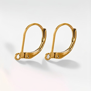 Aceworks French <b>Hook</b> Leverback <b>Earrings</b> | 18K PVD Gold Plated Stainless Steel Ear Wire Clasps for DIY Jewelry Making Findings - Product Image 3