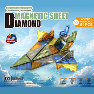 Blocchi Magnetici Educativi all'Ingrosso, Grandi Dimensioni, Castello di Diamanti, Aereo, Nave, Piastrelle da Costruzione, <span class=keywords><strong>Regalo</strong></span> per Bambini - Product Image 5