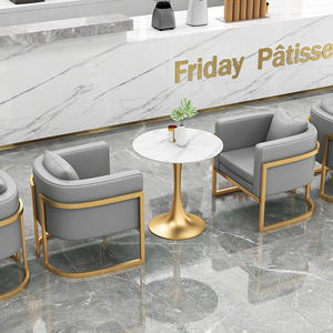 Nordic Style Restaurant Booths And Sofas Metal Frame High Density Foam Durable <b>Dining</b> Room <b>Set</b> - Product Image 5