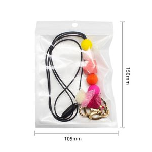 Perle en silicone pendentif porte-clés lanière ID <span class=keywords><strong>Badge</strong></span> <span class=keywords><strong>collier</strong></span> ornements porte-clés titulaire échappée enseignants infirmière employés tentures - Product Image 5