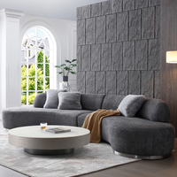 Moontop Gebogenes Sektional-Sofa-Set - Modernes Design Anpassbare Farbe & Größe für Wohnzimmer
