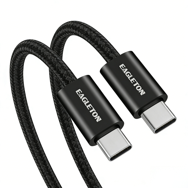 USB Cable for Phone Smartwatch Tablet Type-C to Type-C 3A Fast Charging 1m Nylon Braided Data Cable