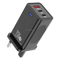 Chargeur USB C PD 120W 3 ports USB Charge rapide Type C Adaptateur de téléphone portable 120W Adaptateur de voyage pour Samsung/Xiaomi