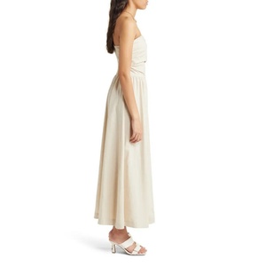 ชุดเดรสแฟชั่นใหม่สำหรับผู้หญิงชุดเดรสลำลองไม่มีสายหนังชุดเดรสปาร์ตี้ยาวหรูหราและการออกแบบสีทึบที่เรียบง่าย - Product Image 2