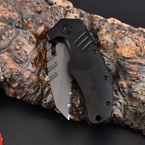 Cuchillo Plegable Táctico de Caza, Negro, de Acero Inoxidable, con Mango de Plástico, Barato, de Fábrica al por Mayor Hongrui - Product Image 6