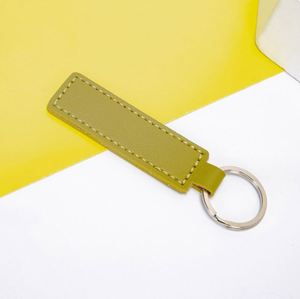Wholesale Personalized <b>Customized</b> PU Keychain Creative Solid Color Leather Keychain Colorful <b>Key</b> <b>Rings</b> - Product Image 4
