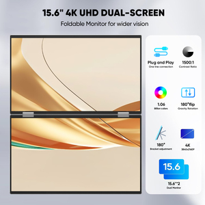 Moniteur portable <span class=keywords><strong>4K</strong></span> 15,6 pouces IPS avec interface Type-C, luminosité de 360 cd/m² et haut-parleur intégré, écran portable <span class=keywords><strong>4K</strong></span>, moniteur portable - Product Image 2