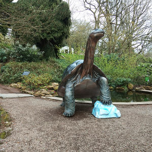 Estatua de animal 3D artificial de tamaño real, escultura gigante de tortuga marina de fibra de vidrio a la venta - Product Image 3