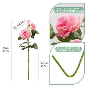 <span class=keywords><strong>Livraison</strong></span> rapide d'usine, roses artificielles de 73 cm, <span class=keywords><strong>fleurs</strong></span> artificielles douces et personnalisables pour la décoration, mariage, Saint-Valentin - Product Image 2