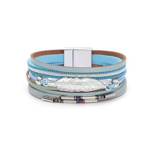 Beaded <b>Leather</b> <b>Bracelet</b> Flexible Payment Terms Carbon Fiber Inlay Holiday Gift for Women Lightweight Comfort Fit - Product Image 5
