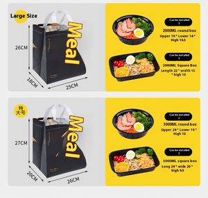 Customized Durable Biodegradable Non-Woven Waterproof Takeaway Bag Trendy Logo Whole Sale Reusable Grocery Shopping <b>Tote</b> Travel - Product Image 4