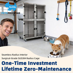 Cage pour chien de grande taille en acier inoxydable 304 de conception professionnelle et originale, cage pour chien de compagnie, cage modulaire, cage pour animaux de compagnie - Product Image 3