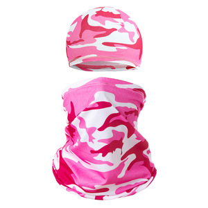 Summer Breathable Sun Protection Cycling Cap With Magic Headscarf Combo Outdoor UV Ice Silk Neck Warmer Unisex Adult - Product Image 1