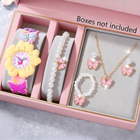 Montre à quartz en silicone pour enfants, motif floral mignon, style médiéval, vente en gros, commerce international, ensemble de montres pour enfants KW020