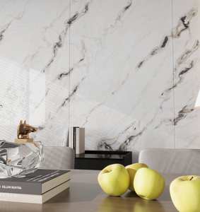 Lastra di porcellana bianca di DOVER pavimento lucidato 6mm bianco sinterizzato in pietra piastrelle <span class=keywords><strong>piano</strong></span> <span class=keywords><strong>cucina</strong></span> grande <span class=keywords><strong>dimensione</strong></span> lastra di pietra - Product Image 5