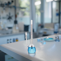 Bouteille de densimètre en verre, pycomètre, verrerie de laboratoire avec thermomètres, capacité 25 ml