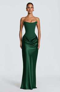 Chic Conjuntos De Mujer 2026 Robe de soirée bustier à lacets, dos nu, coupe ajustée, avec ruban, robes d'été moulantes pour <span class=keywords><strong>femme</strong></span>, idéale pour les soirées - Product Image 6