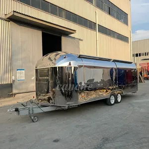 Carrito de Comida de Doble Eje Estándar Europeo de 7m, Camión de Comida de Acero Inoxidable, Remolque Móvil de Pizza para Exteriores - Product Image 4