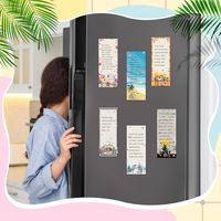 Pegatina Magnética Autoadhesiva para Refrigerador con Diseño Floral, Bloc de Notas Removible, Planificador de Listas de Compras (Personalizable) China