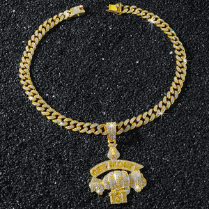 Collares con Colgante Geométrico de Aleación Chapada en Oro Estilo Hiphop, Collares Personalizados para Hombre, Joyería de Moda al por Mayor - Product Image 4