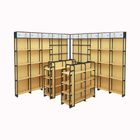 Présentoir en bois personnalisé-Présentoir de vente au détail à plusieurs niveaux réglable pour le merchandising en boutique et la présentation de produits