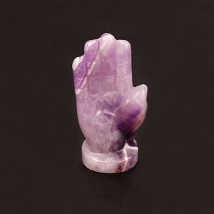 Scultura in Pietra Naturale con Occhio Malvagio e Mano Fallica - Artigianato in Pietra Grezza Incisa e Lucidata a Forma Irregolare - Product Image 6
