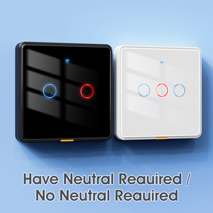 No Neutral Wire <strong>WiFi</strong> RF433 Smart Wall Switch Tuya Smart Life App Voice <strong>Control</strong> Works Alexa Google Home EU Light Switch <strong>Timer</strong> - Product Image 1