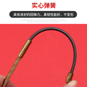 Nuevo enhebrador de cables de acero de 4 mm para electricistas, para tirar cables en conductos, color amarillo, herramienta enhebradora de tuberías de energía. - Product Image 5
