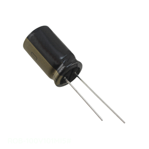 ช่องทางผู้ผลิตแบบ Through Hole 100 uF ROB-100V101MI5 #   คาปาซิเตอร์แบบเรเดียล CAP ALUM 100UF 20% 100V - Product Image 1