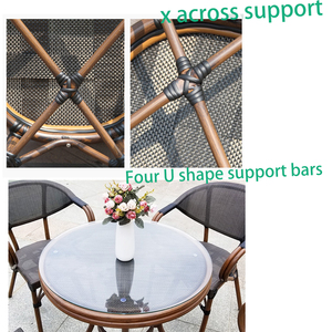 Barato patio al aire libre jardín <span class=keywords><strong>aluminio</strong></span> café francés Bistro restaurante PE ratán plástico tela mostrador altura bar silla para <span class=keywords><strong>Cocina</strong></span> - Product Image 5