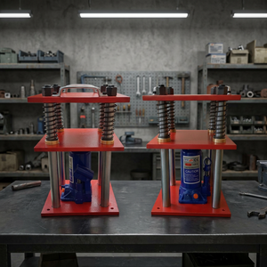 SUNTOOLS/STIPL Prensa de fundición de joyería de metal rojo Modelo 280(III)/Prensa de 4 varillas con bomba hidráulica de 8 toneladas y mecanismo de resorte para - Product Image 5