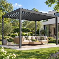 Systèmes de persiennes motorisées réglables Contractor Choice, pergola bioclimatique en aluminium pour hôtel, complexe hôtelier, terrasse, projets extérieurs